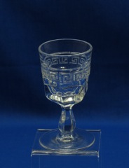 #433 Greek Key Goblet, Crystal. 1911-1920's
